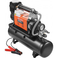 VEVOR Compresor de aire de alta resistencia VEVOR de 12 v con kit de tanque de 6 L inflador de neumáticos portátil de 6,35 Cfm Compresor de aire