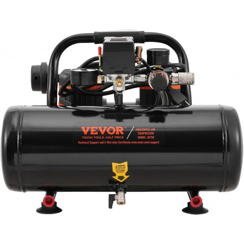 VEVOR Compresor de aire sin Aceite,VEVOR tanque de acero de 8l,860w,presión