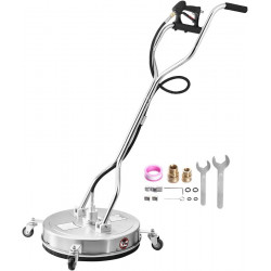 VEVOR Hidrolimpiadora de Alta Presión Limpiador de Superficies con Hidrolavadora Doble Mango 520 x 520 x 1500 mm