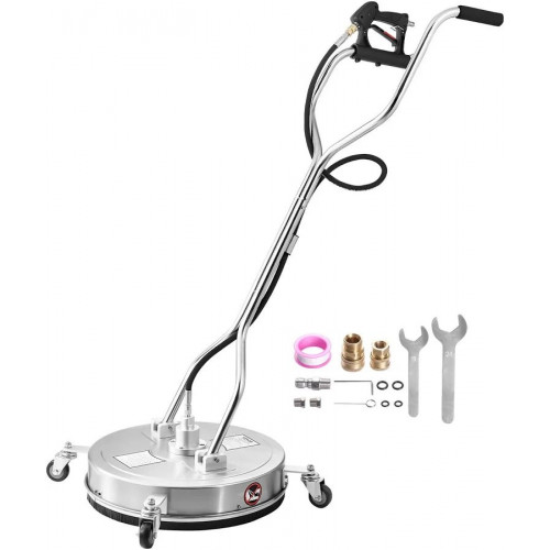 VEVOR Hidrolimpiadora de Alta Presión Limpiador de Superficies con Hidrolavadora Doble Mango 520 x 520 x 1500 mm