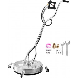 VEVOR Hidrolimpiadora de Alta Presión Limpiador de Superficies con Hidrolavadora Doble Mango 558 x 558 x 1500 mm