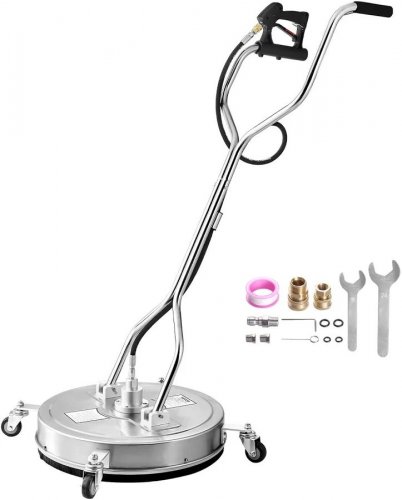 VEVOR Hidrolimpiadora de Alta Presión Limpiador de Superficies con Hidrolavadora Doble Mango 558 x 558 x 1500 mm