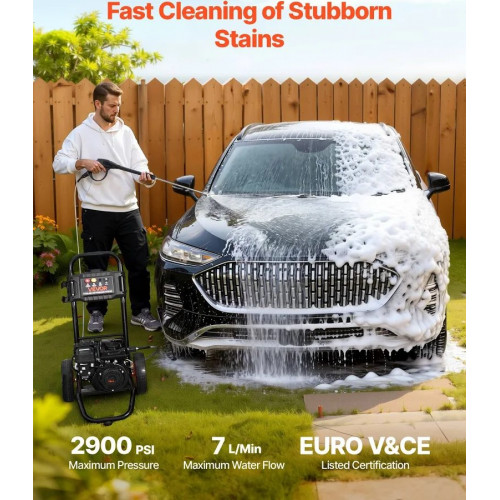 Vevor Lavadora A Presión A Gas 2900 Psi 7 L/min Bomba de Aluminio 4 Boquillas Para Coches
