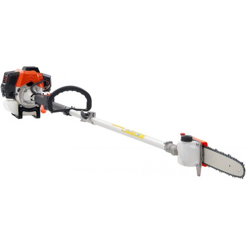 VEVOR Motosierra de Pértiga Gasolina 43 Cc 2 Tiempos Barra 25,4 cm Extensible 2,11 A 3,61 M Cabezal Giratorio Inalámbrica Naranja