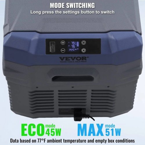 VEVOR Nevera Compresor Portátil 25 L Mini Refrigerador Para Coche 12/24v Cc Y 100-240v Ca Caja Enfriadora Doble Zona Temperatura Ajustable -20°c A 20°