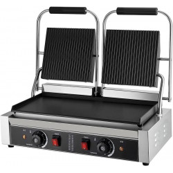 VEVOR Parrilla Comercial para Panini Sandwichera Eléctrica 570 x 410 x 215 mm