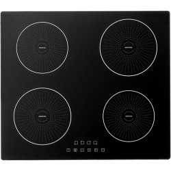 VEVOR Placa de Inducción Empotrable 59 x 52 cm 4 Quemadores 220 V 7000 W Apagado Automático Con Temporizador Con 9 Niveles de Potencia Con Pantalla