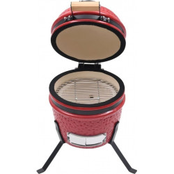 vidaXL 2 en 1 Barbacoa ahumadora Kamado de cerámica
