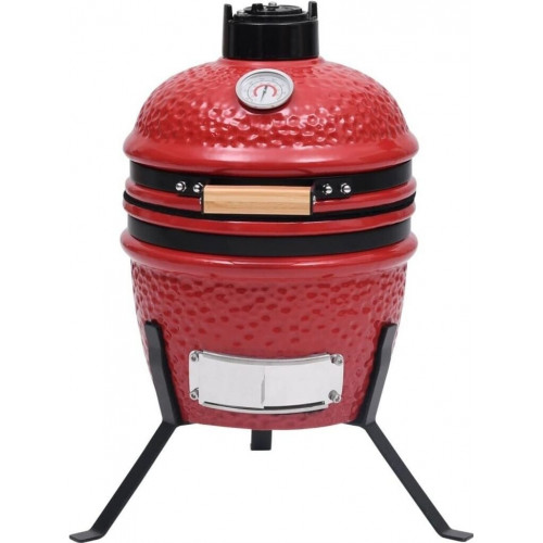 vidaXL 2 en 1 Barbacoa ahumadora Kamado de cerámica
