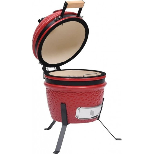 vidaXL 2 en 1 Barbacoa ahumadora Kamado de cerámica