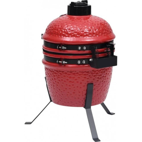 vidaXL 2 en 1 Barbacoa ahumadora Kamado de cerámica