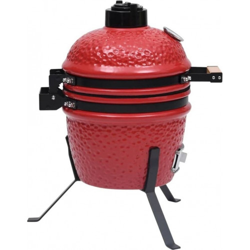 vidaXL 2 en 1 Barbacoa ahumadora Kamado de cerámica