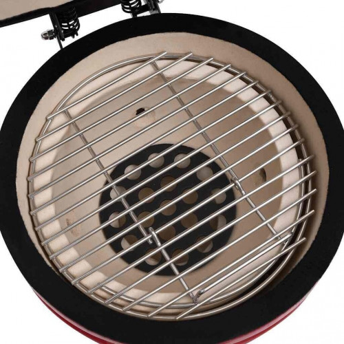 vidaXL 2 en 1 Barbacoa ahumadora Kamado de cerámica