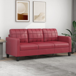 vidaXL 2-seater sofa faux leather 120 cm wine red (359115)