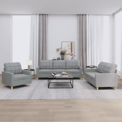 vidaXL 3 pcs. Sofa set with cushions fabric