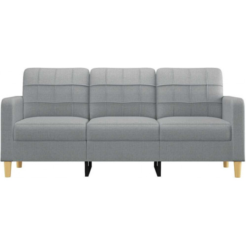 vidaXL 3-seater sofa with checked cushions fabric 180 cm