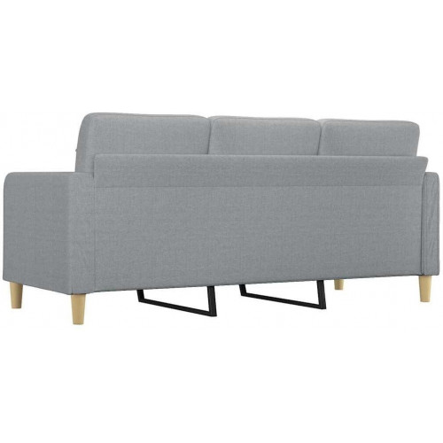 vidaXL 3-seater sofa with checked cushions fabric 180 cm
