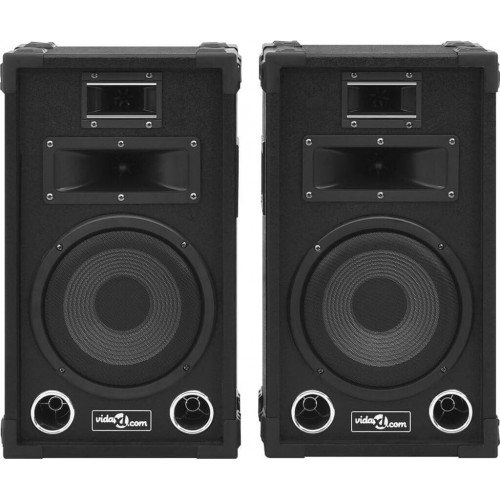 vidaXL Altavoces pasivos escenario profesional HiFi 2 uds 800 W negro (70101)