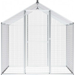 vidaXL Aluminium Aviary 188x122x194cm