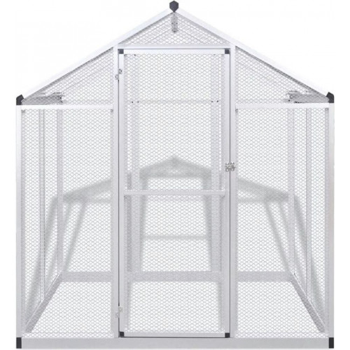 vidaXL Aluminium Aviary 188x122x194cm