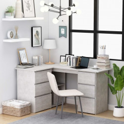 vidaXL Angle Desk With Drawers