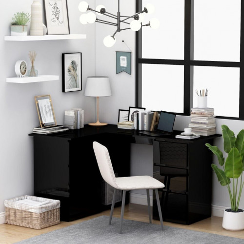 vidaXL Angle Desk With Drawers