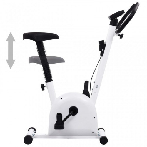 VidaXL Bicicleta Estática con Resistencia de Cinta Blanco