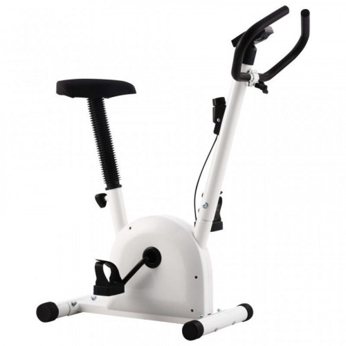 VidaXL Bicicleta Estática con Resistencia de Cinta Blanco