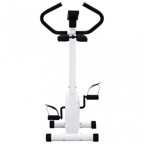 VidaXL Bicicleta Estática con Resistencia de Cinta Blanco