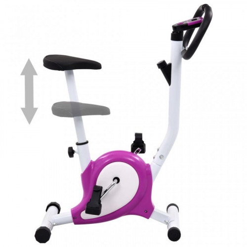 VidaXL Bicicleta Estática con Resistencia de Cinta Morada