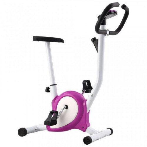 VidaXL Bicicleta Estática con Resistencia de Cinta Morada