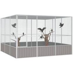 vidaXL Bird Cage 302,5x324,5x211,5cm galvanized steel
