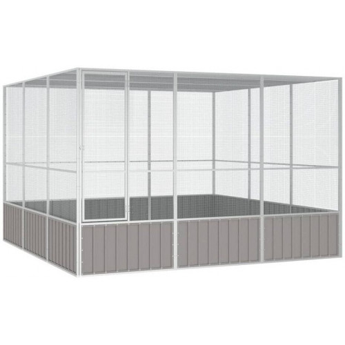 vidaXL Bird Cage 302,5x324,5x211,5cm galvanized steel