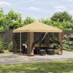 vidaXL Cenador 3 x 3 m Poliéster y Acero 190 gsm