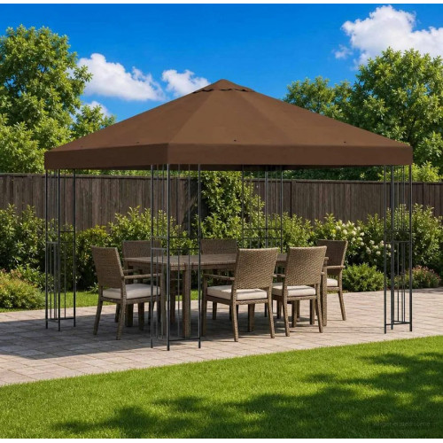 vidaXL Cenador 3 x 3 m Poliéster y Acero 190 gsm