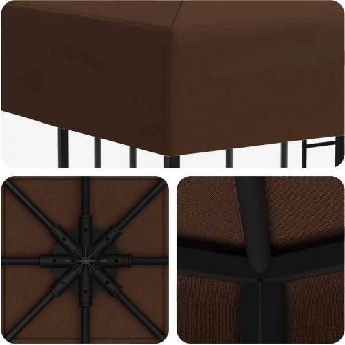vidaXL Cenador 3 x 3 m Poliéster y Acero 190 gsm