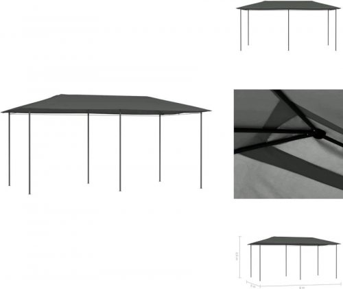 vidaXL Cenador Gris 3x6x2,6 m 160 g/m²