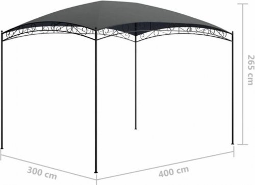vidaXL Cenador Gris Antracita 3x4x2,65 m 180 g/m²