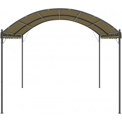 vidaXL Cenador gris taupe 4x3x2,6 m 180 g/m²