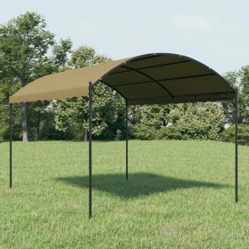 vidaXL Cenador gris taupe 4x3x2,6 m 180 g/m²