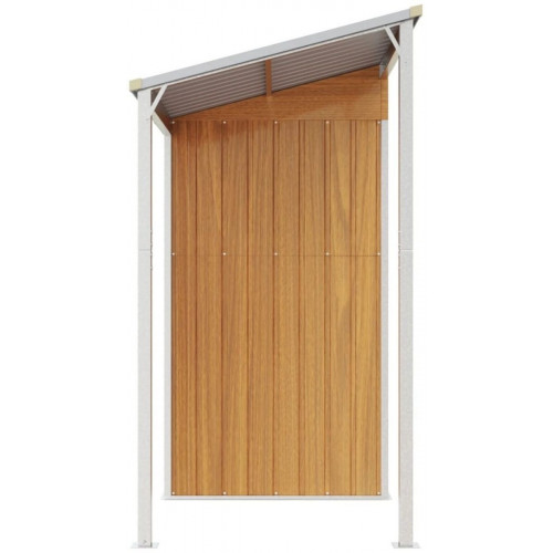 vidaXL Cobertizo con tejado largo acero 277 x 107 x 181 cm
