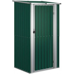 vidaXL Cobertizo de jardín acero galvanizado 118,5x97x209,5 cm