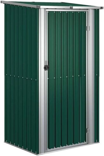 vidaXL Cobertizo de jardín acero galvanizado 118,5x97x209,5 cm