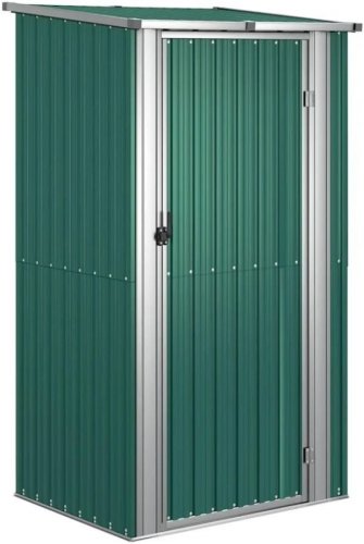 vidaXL Cobertizo de jardín acero galvanizado 118,5x97x209,5 cm
