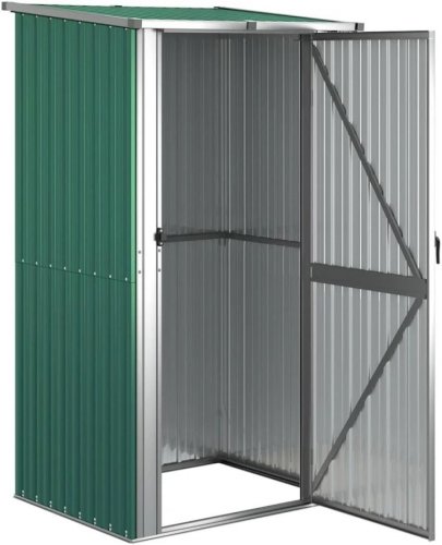vidaXL Cobertizo de jardín acero galvanizado 118,5x97x209,5 cm
