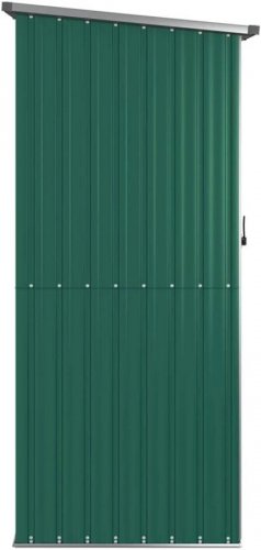 vidaXL Cobertizo de jardín acero galvanizado 118,5x97x209,5 cm