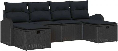 vidaXL Conjunto de Sofá de jardín 6 uds