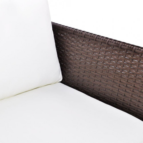 vidaXL Conjunto sofá de jardín 9 piezas gris poliratán (44480)