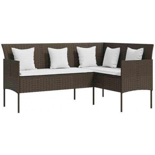 vidaXL Conjunto sofá jardín 5 piezas Poly Ratán negro (318578)