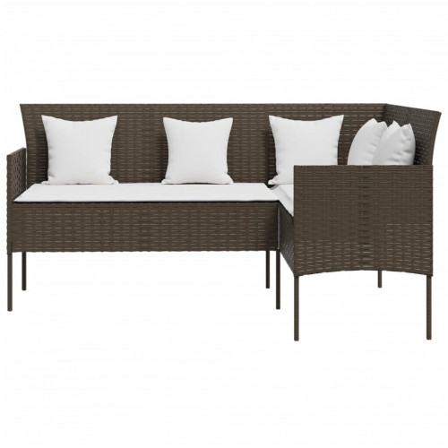 vidaXL Conjunto sofá jardín 5 piezas Poly Ratán negro (318578)